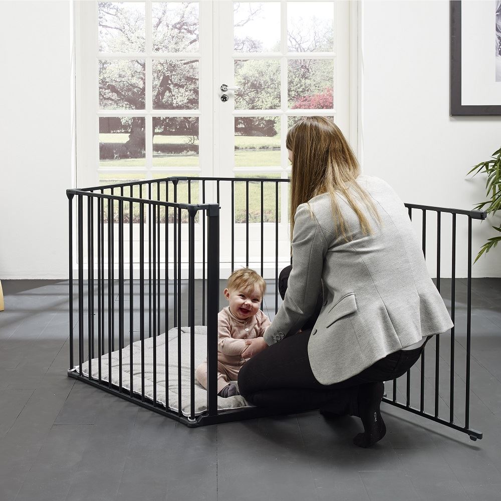BabyDan ParkaKid BabyDen Baby & Toddler Playpen Black Play Pen with