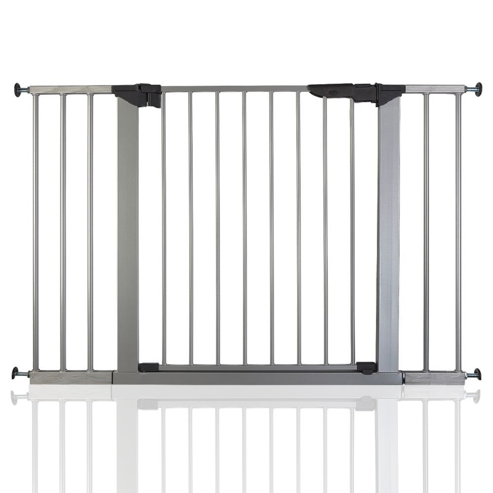 Safetots No Screw Baby Safety Guard Pressure Stair Gate Silver 73.5cm