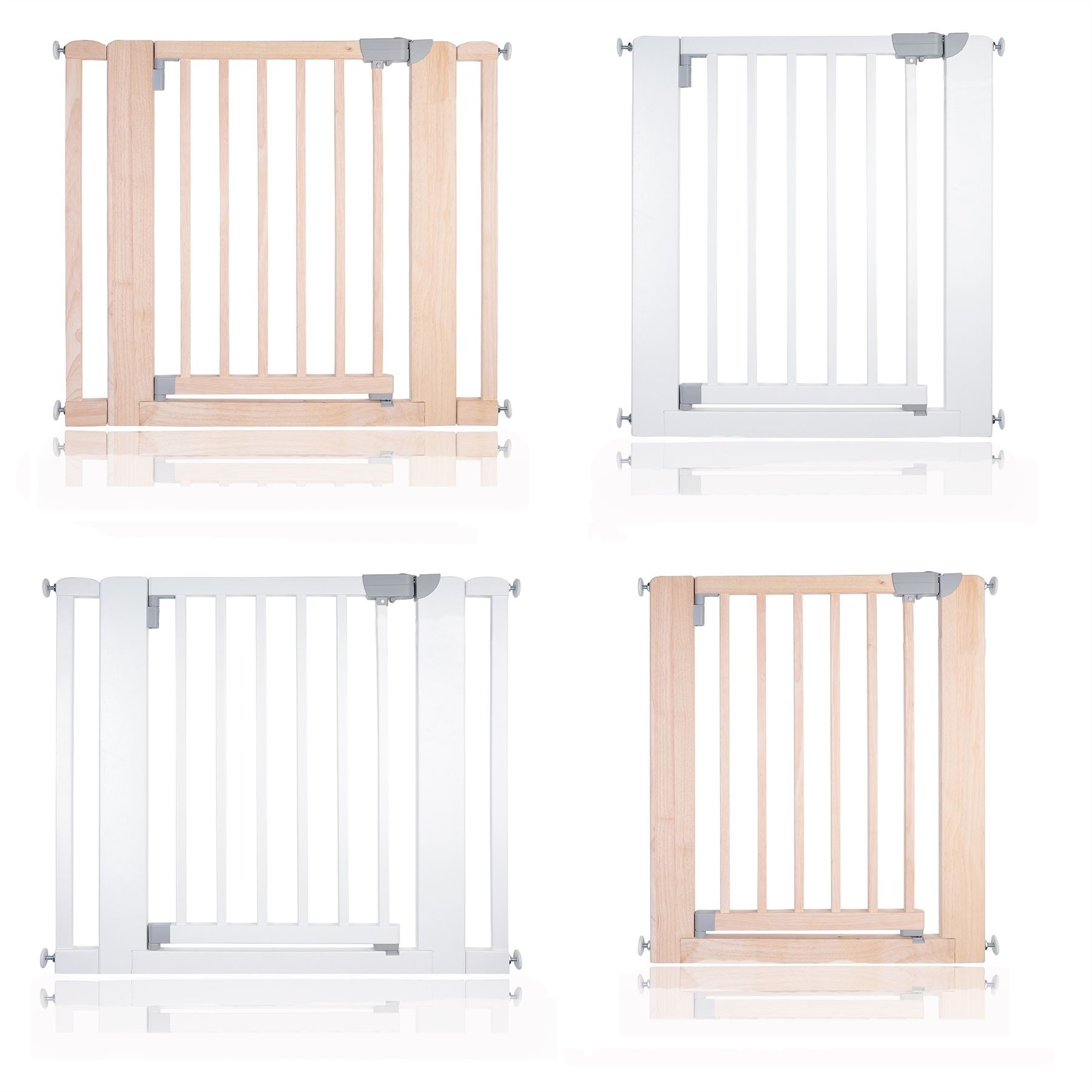 Safetots Chunky Wooden Pressure Fit Stair Gate 74 97cm Safety Barrier