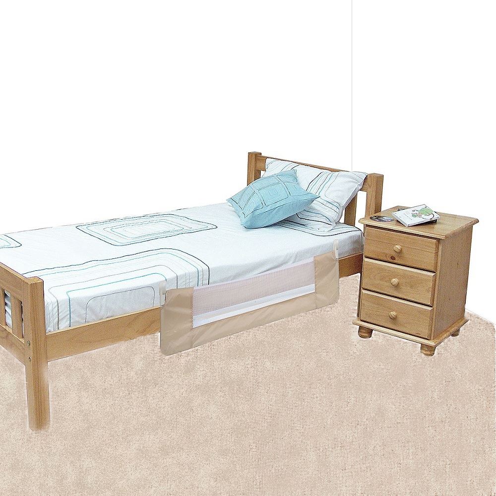 Safetots Mesh Bed Rail Childs Travel Bedguard Natural Bed Guard Folding