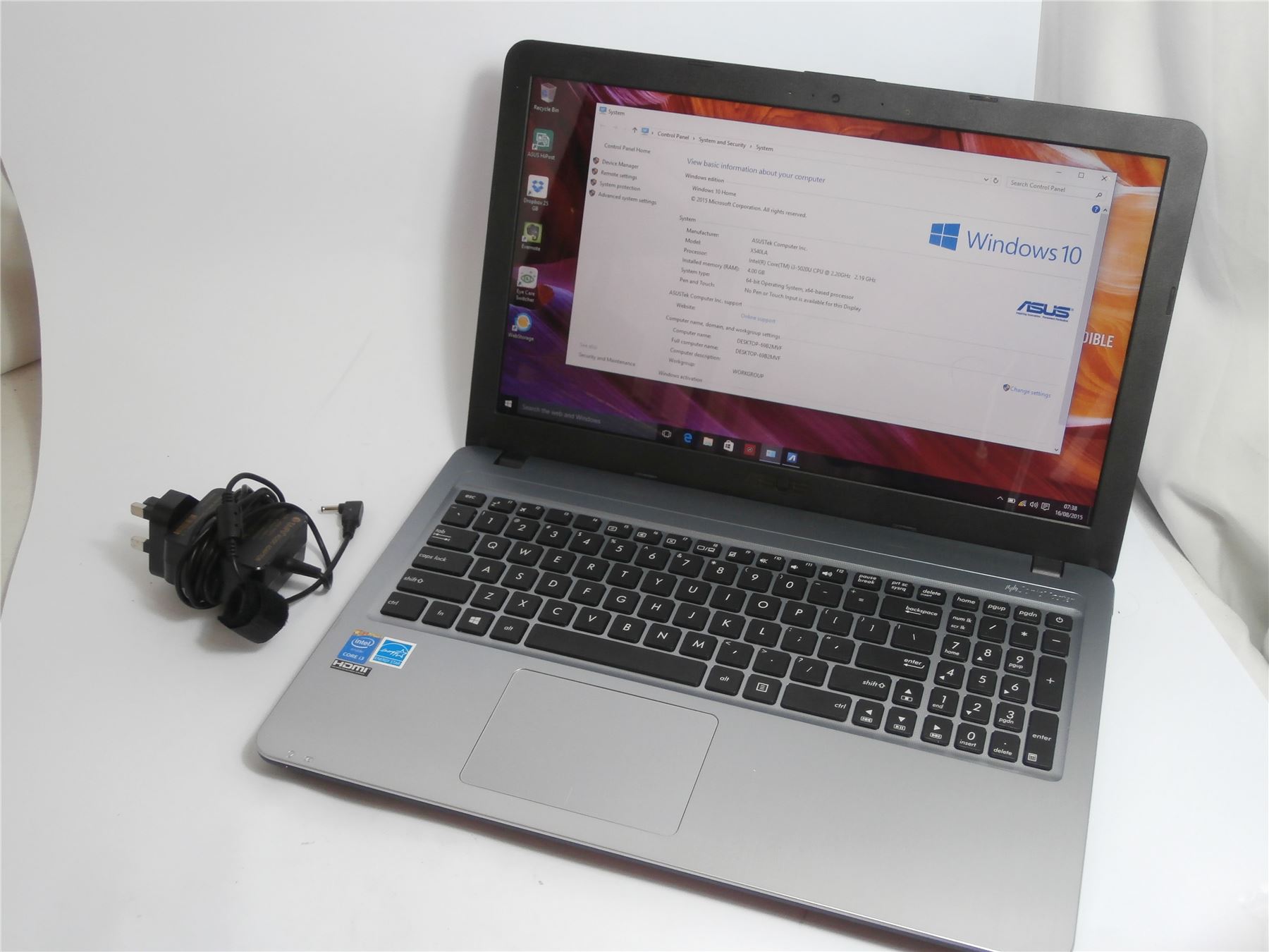 ASUS X540L LAPTOP - 4gb - 1tb hdd - 15.5''- intel i3 - us qwerty ...
