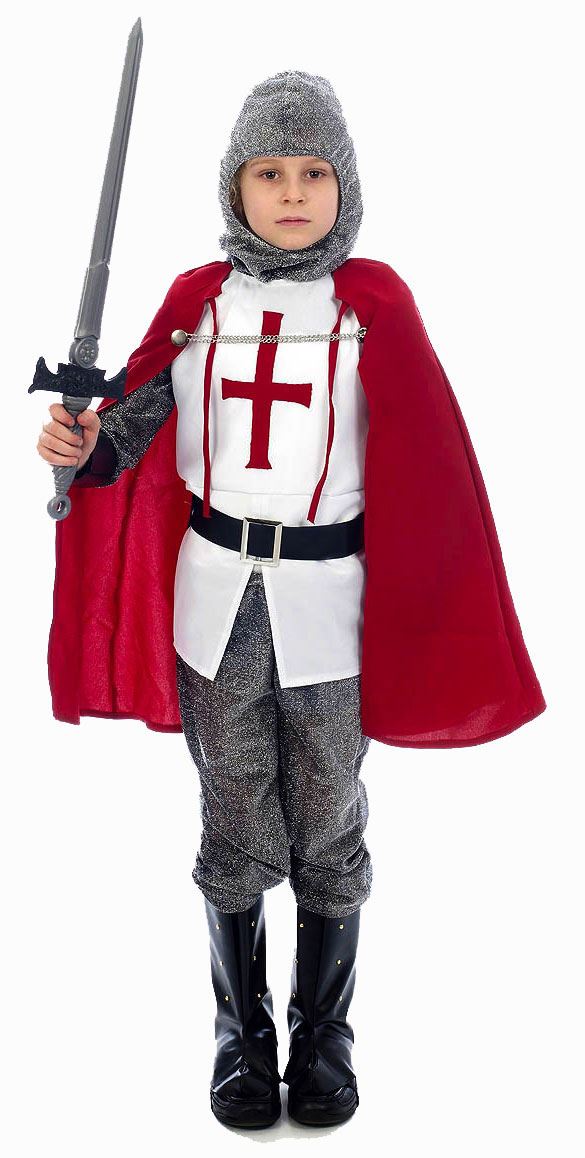 Boys English St Knight Medieval Crusader Fancy Dress Costume Child Outfit eBay