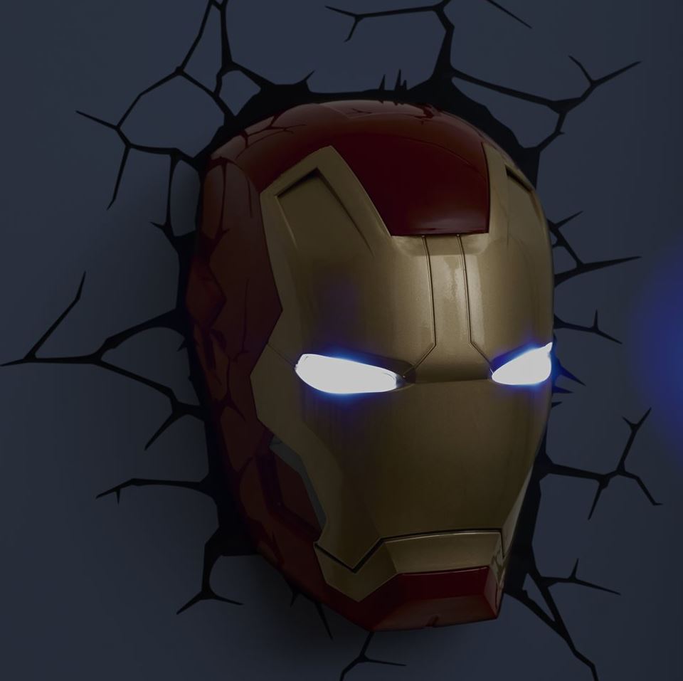 Licensed Marvel 3D FX Deco Bedroom Wall LED Childrens Night Lights