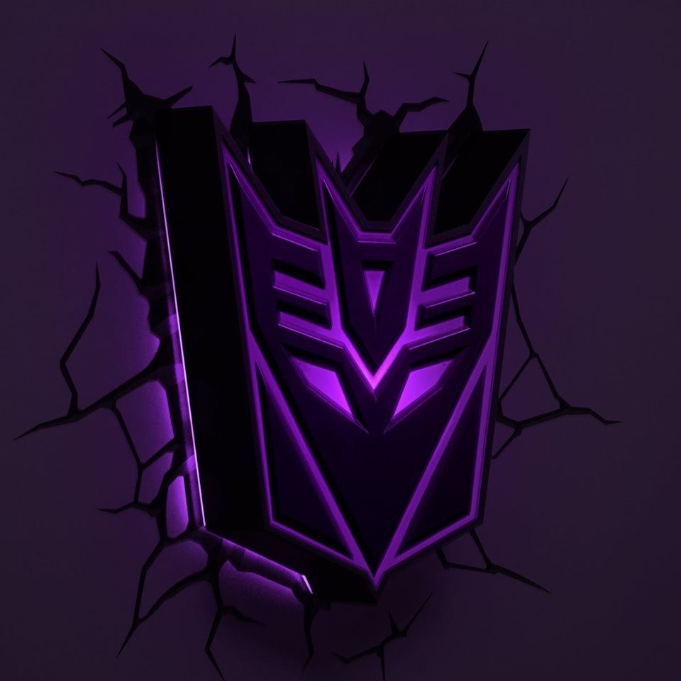 Official 3D FX Deco Transformers Autobot Decepticon Bedroom Wall LED