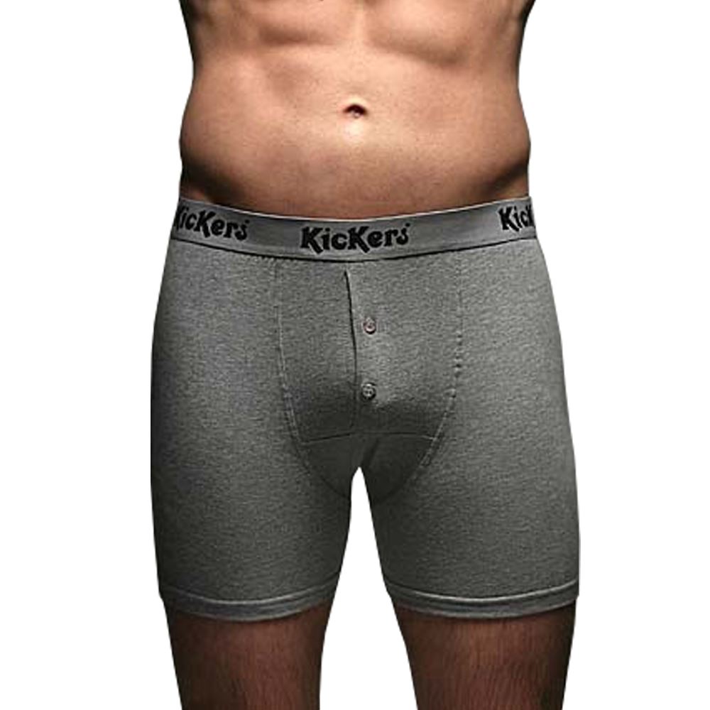 Mens Kickers Cotton Boxer Shorts Trunks Underwear With Button Fly S M L XL
