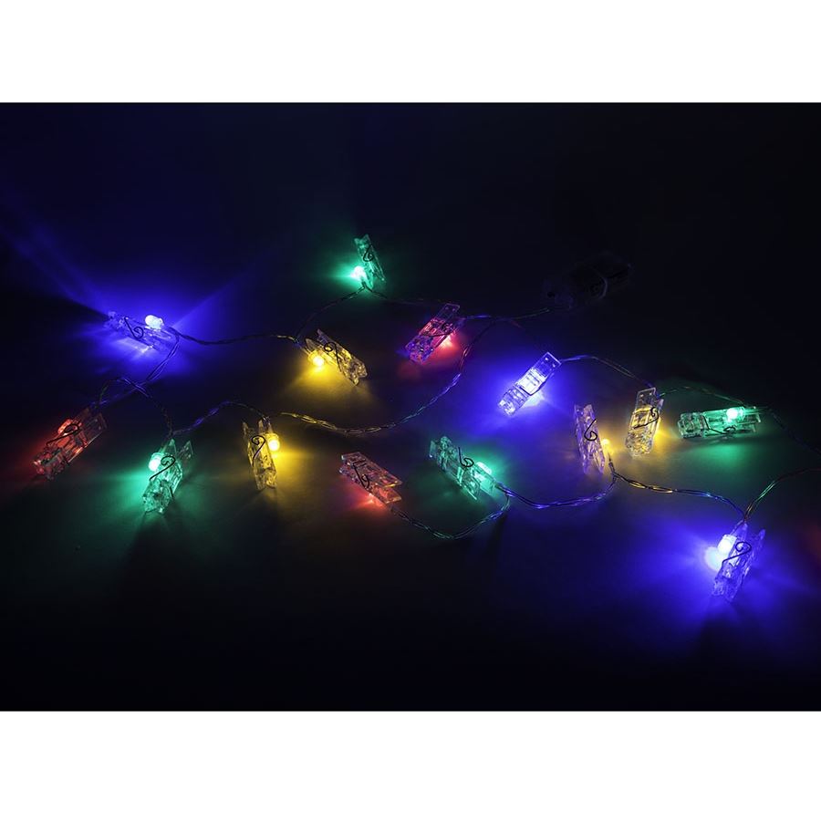 Peg Lights 15 Multi Colour LED Fairy Light String Message With 52 Letter Cards eBay