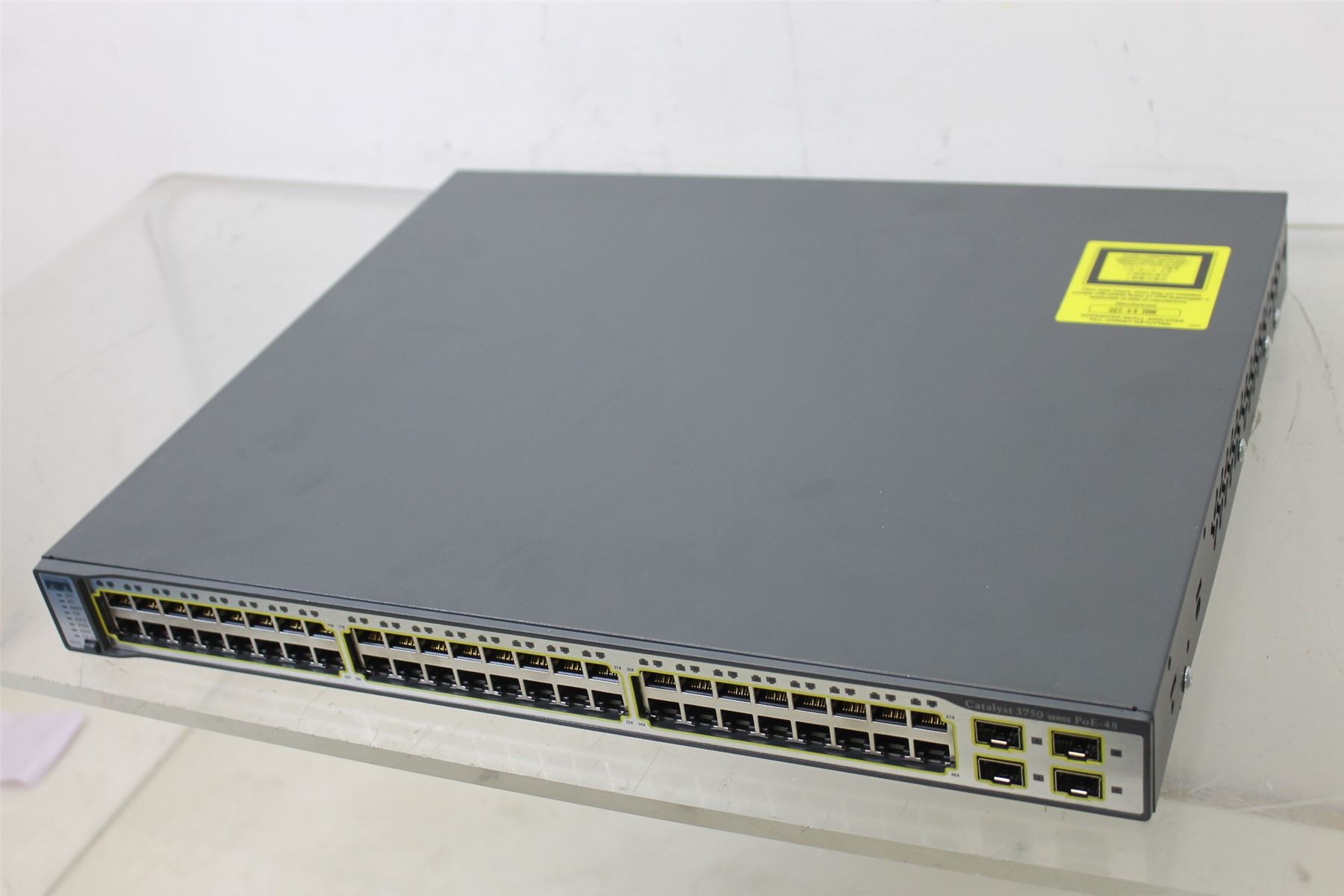 CISCO Catalyst 3750 PoE-48 Port Gigabit Network Switch WS-C3750-48PS-S ...