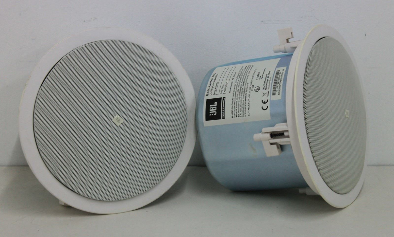 2 X JBL Control 26C White 70v/100v Tap Ceiling Wall Mount Compact Pro