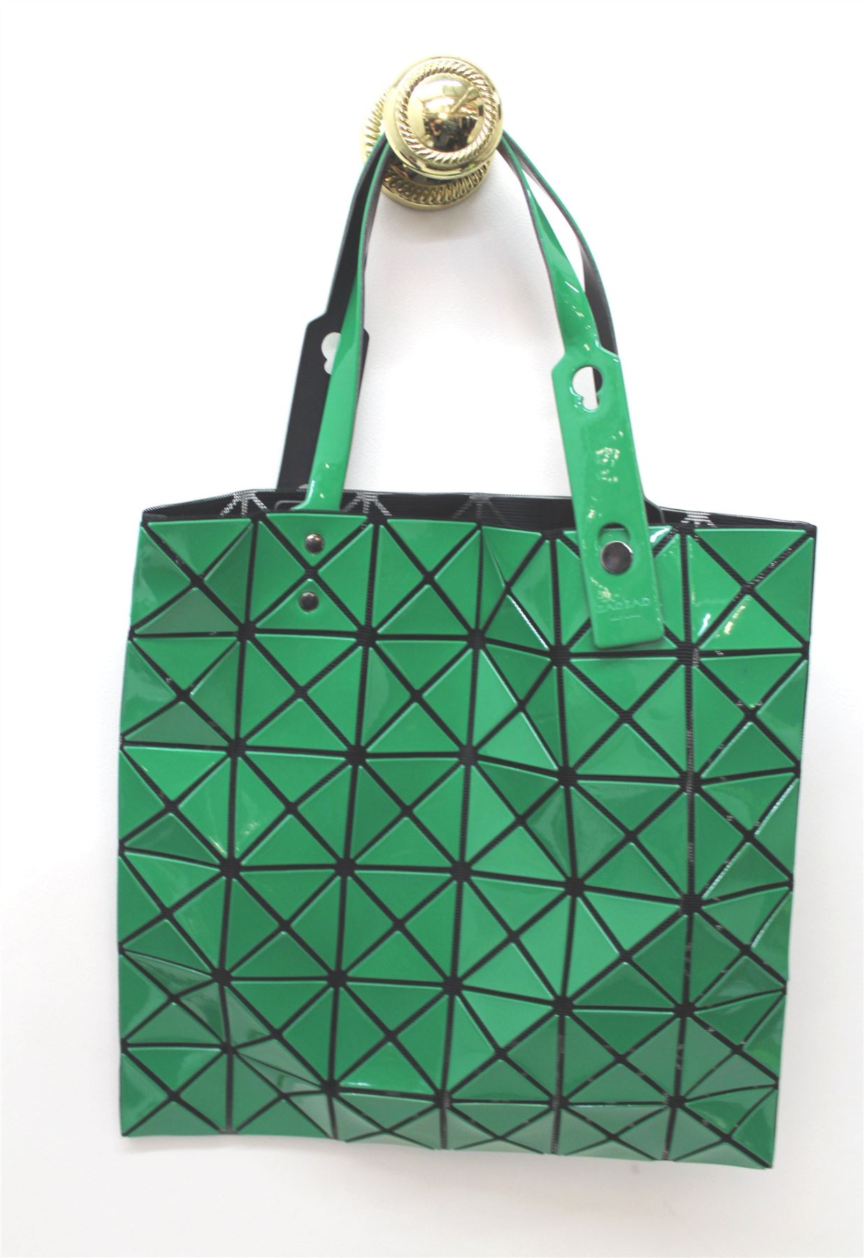 ISSEY MIYAKE Ladies Green 'Baobao' Rectangular Mesh & Plastic Origami Tote Bag eBay