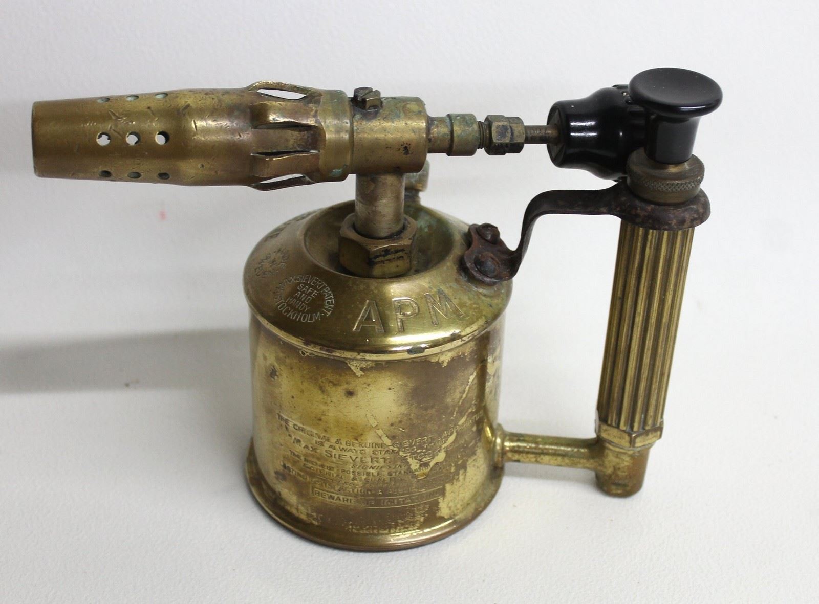 MAX SIEVERT Vintage Brass Benzoline Fuelled Early 20th Centaury Blow