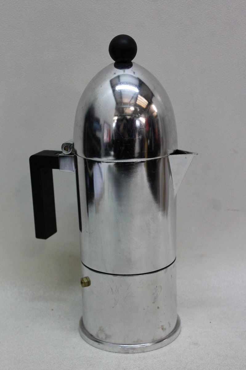 ALESSI Silver Stainless Steel Expresso Coffee Maker Pot La Capola 6 Cups