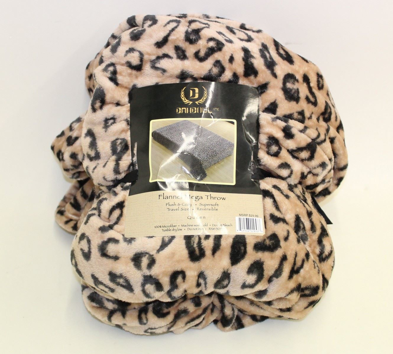NEW DAHDOUL LEOPARD Animal Print Blanket Bedding Throw Fleece Queen