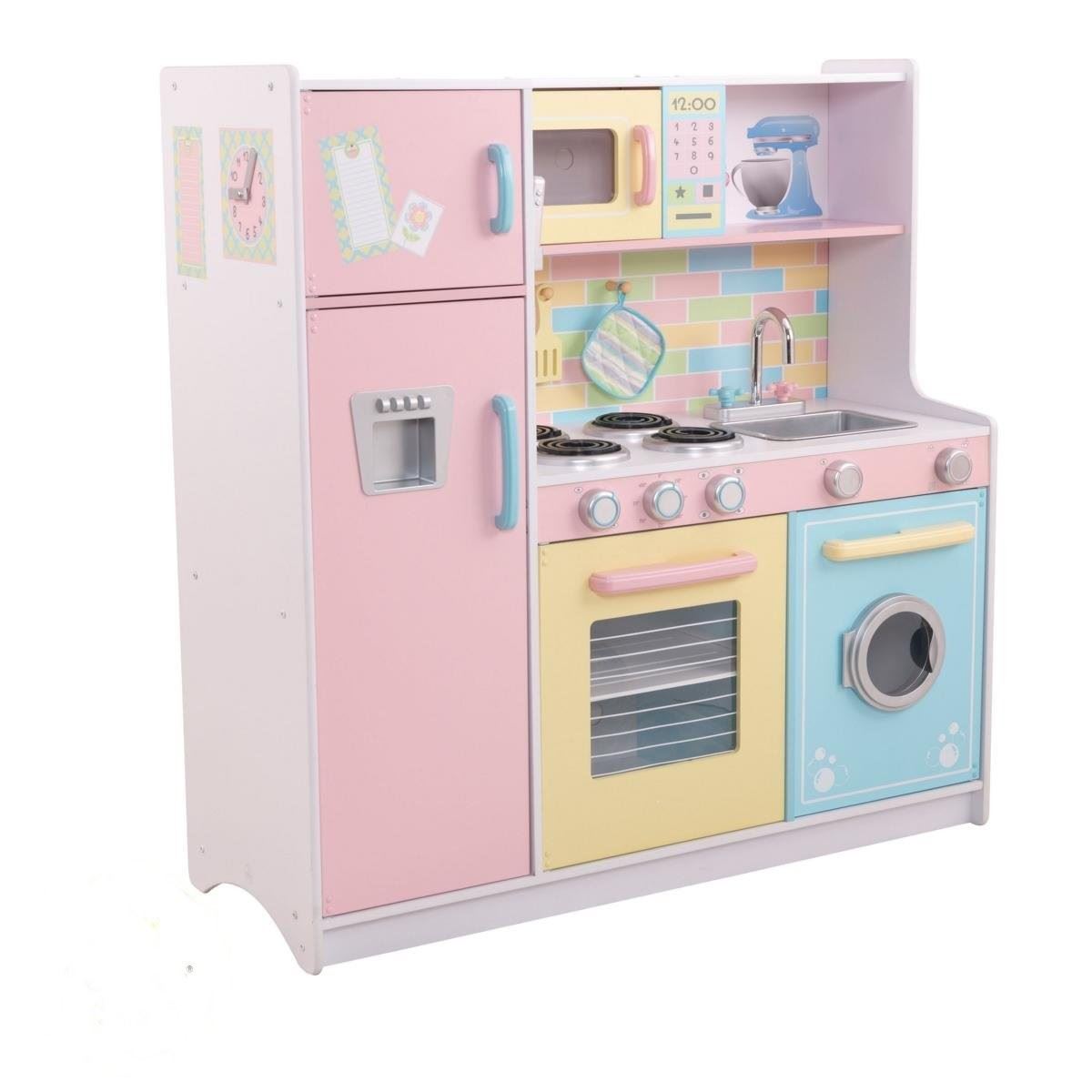 kidkraft kitchen island kidkraft large wooden pastel kitchen w fridge washing kidkraft kitchen island kidkraft large wooden pastel kitchen w fridge washing