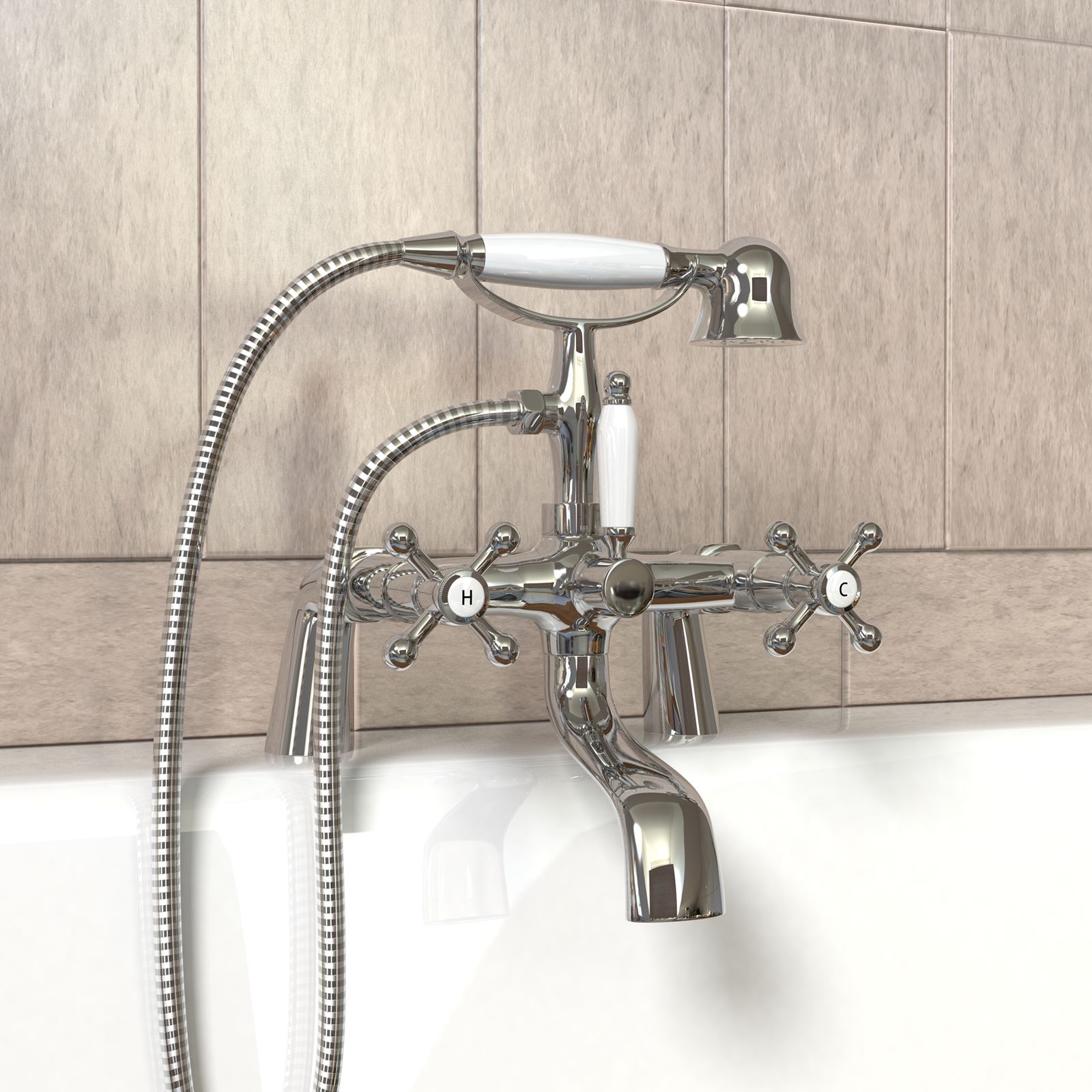Modern Chrome Brass Monobloc Sink Bathroom Filler Bath Mixer Tap ...