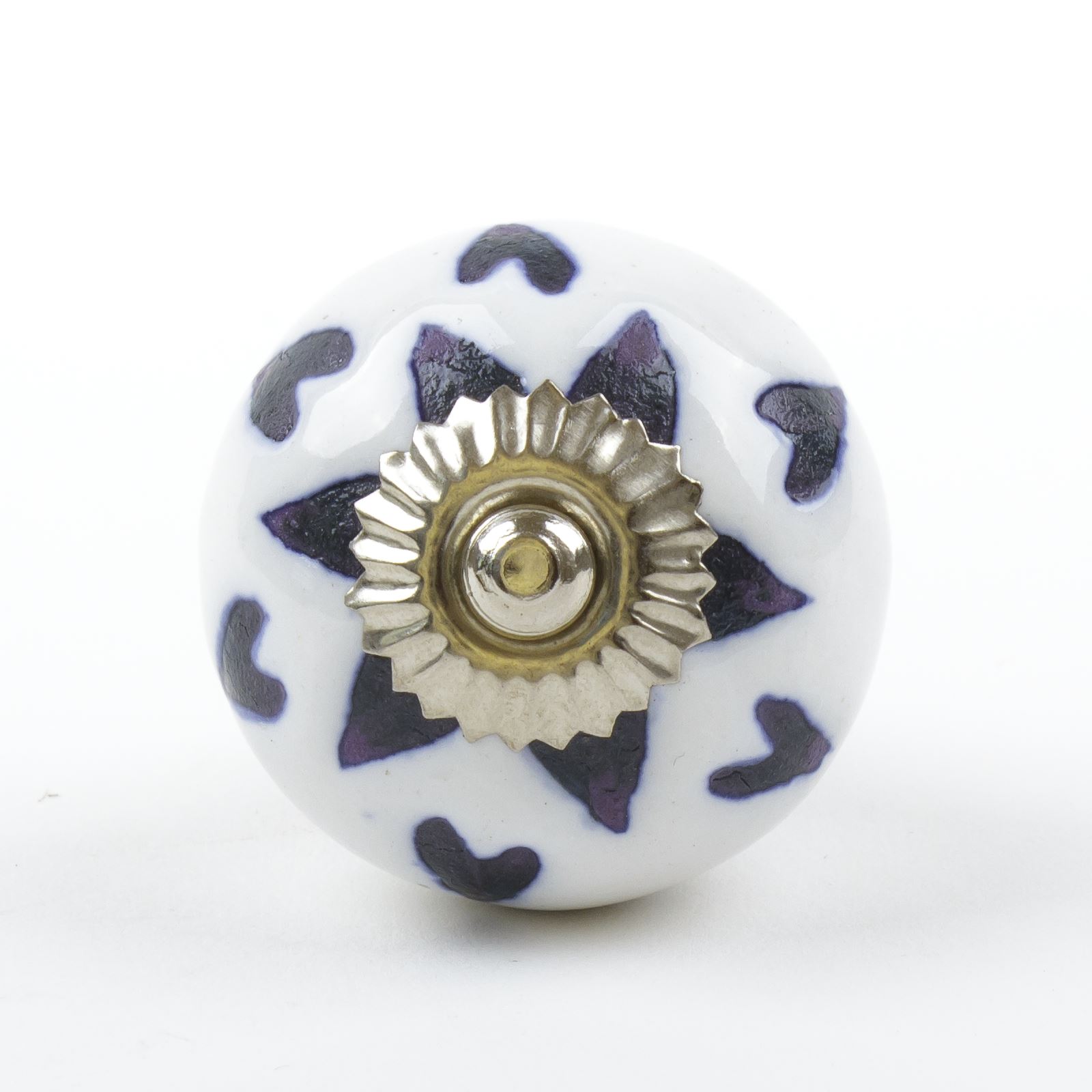 Black White Silver Grey Ceramic Door Knobs Handles Furniture Drawer