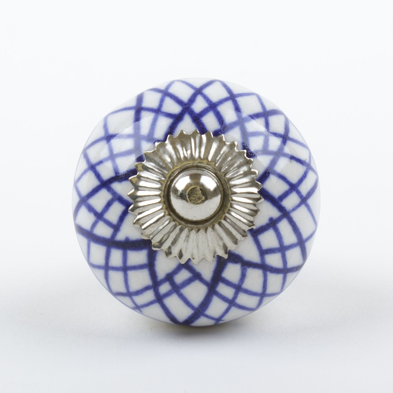 Blue White Navy Ceramic Door Knobs Handles Furniture Drawer Pulls