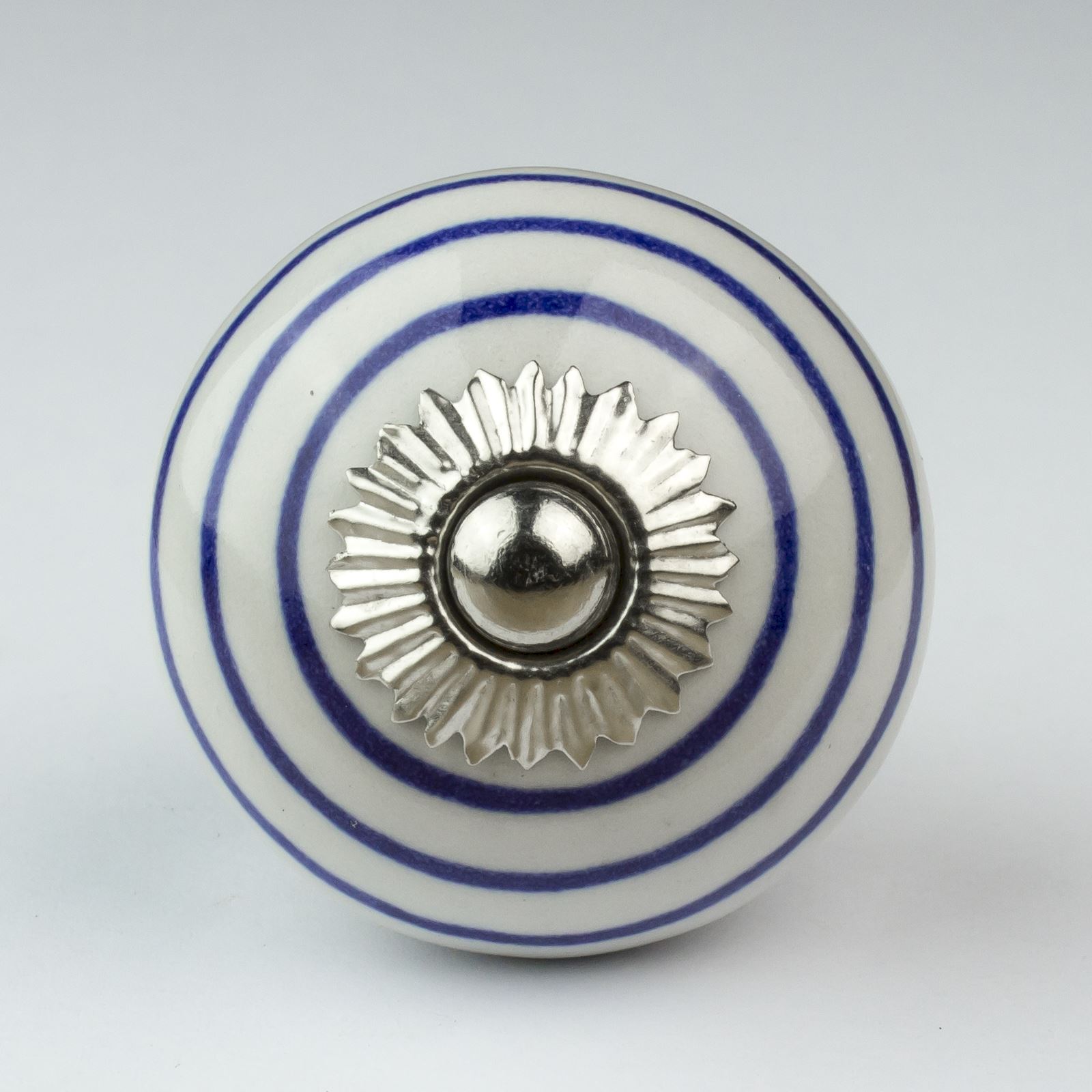 Blue White Navy Ceramic Door Knobs Handles Furniture Drawer Pulls