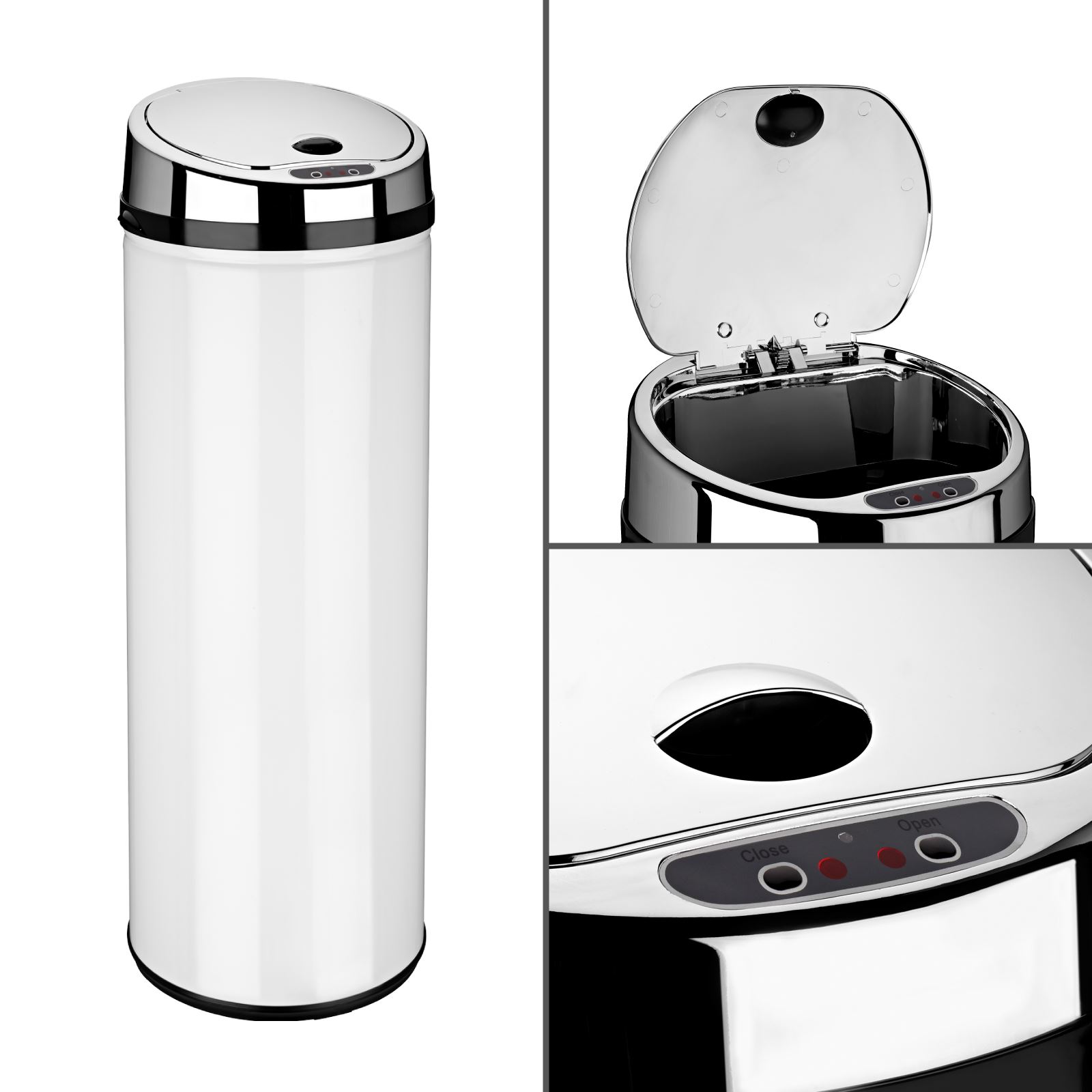 Dihl 30L 42L 50L Origin Round White Kitchen Waste Automatic Sensor Bin