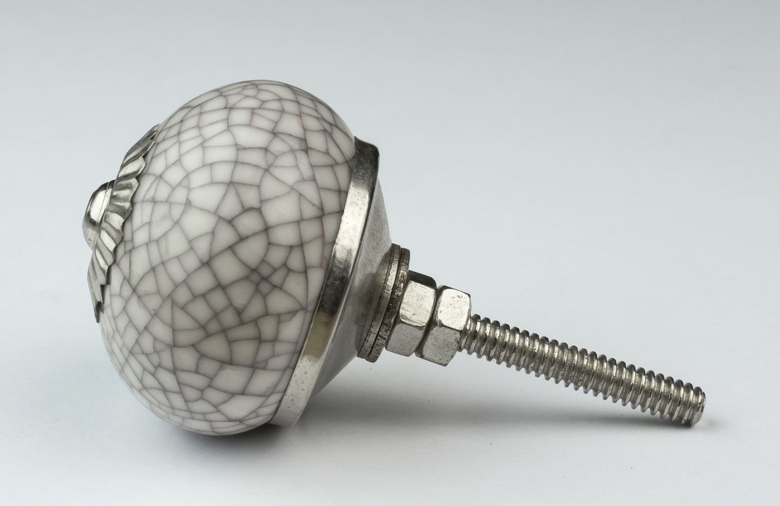 Black White Silver Grey Ceramic Door Knobs Handles Furniture Drawer