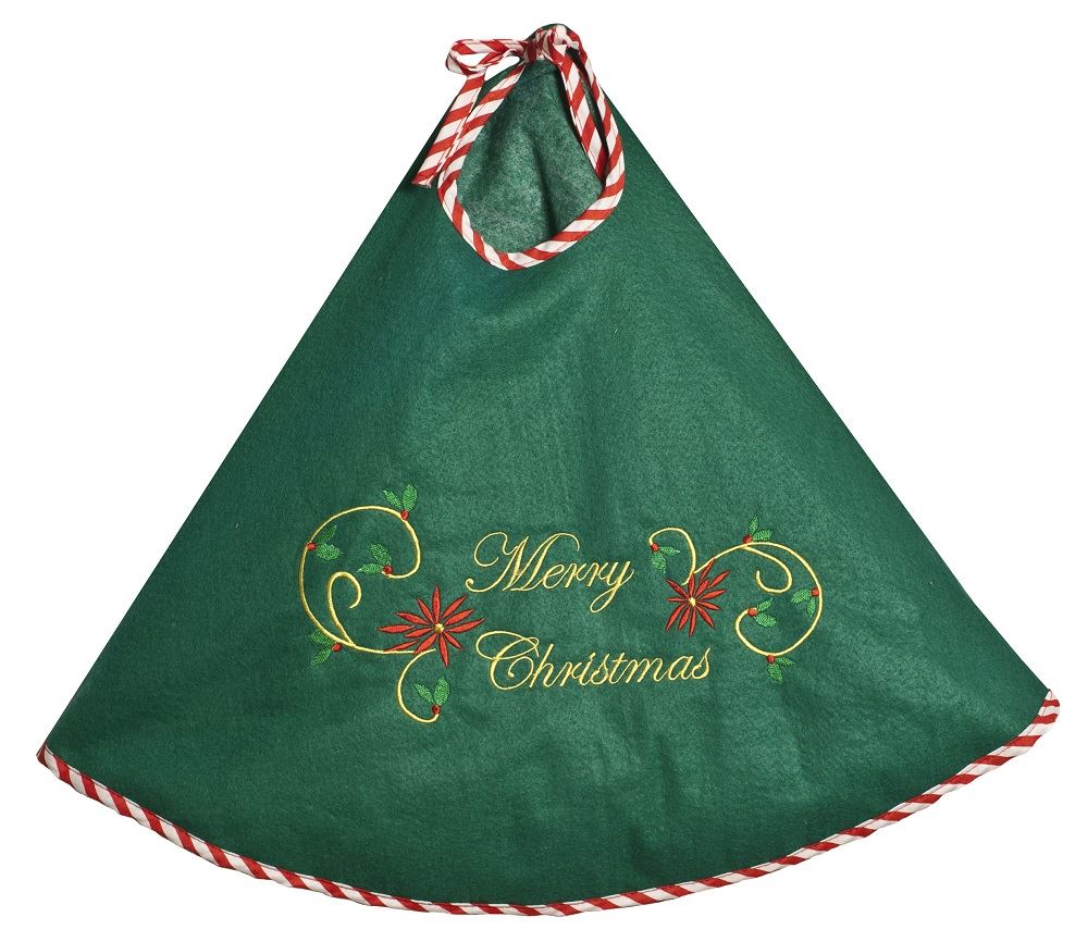 embroidered christmas tree skirt 80cm diameter red or embroidered christmas tree skirt 80cm diameter red or