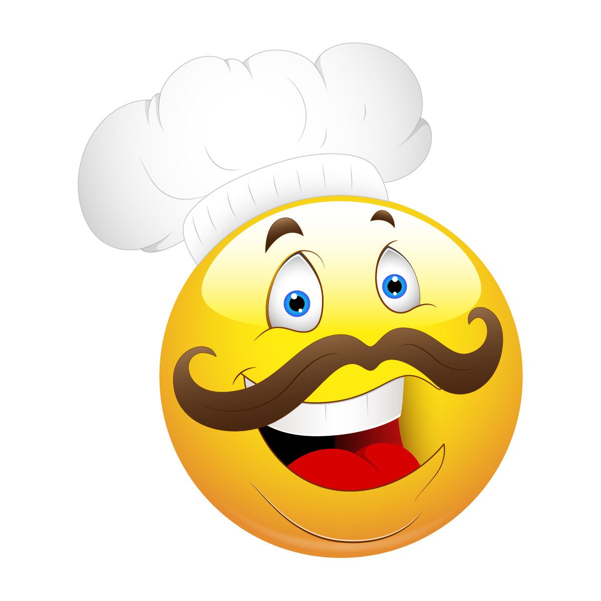 Smile Chef Emoticons Smiley Bumper Sticker Decal 12 cm eBay