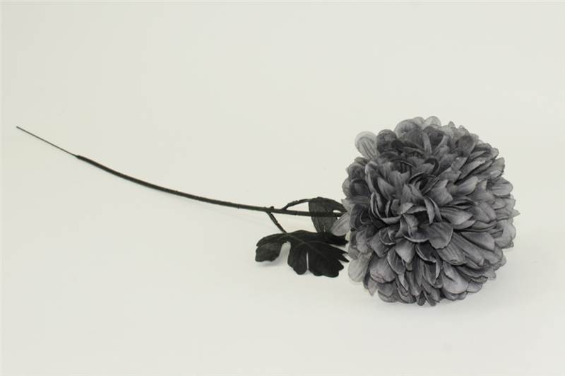 Dark Grey Pom Pom Stem Artificial Flower Plant New eBay