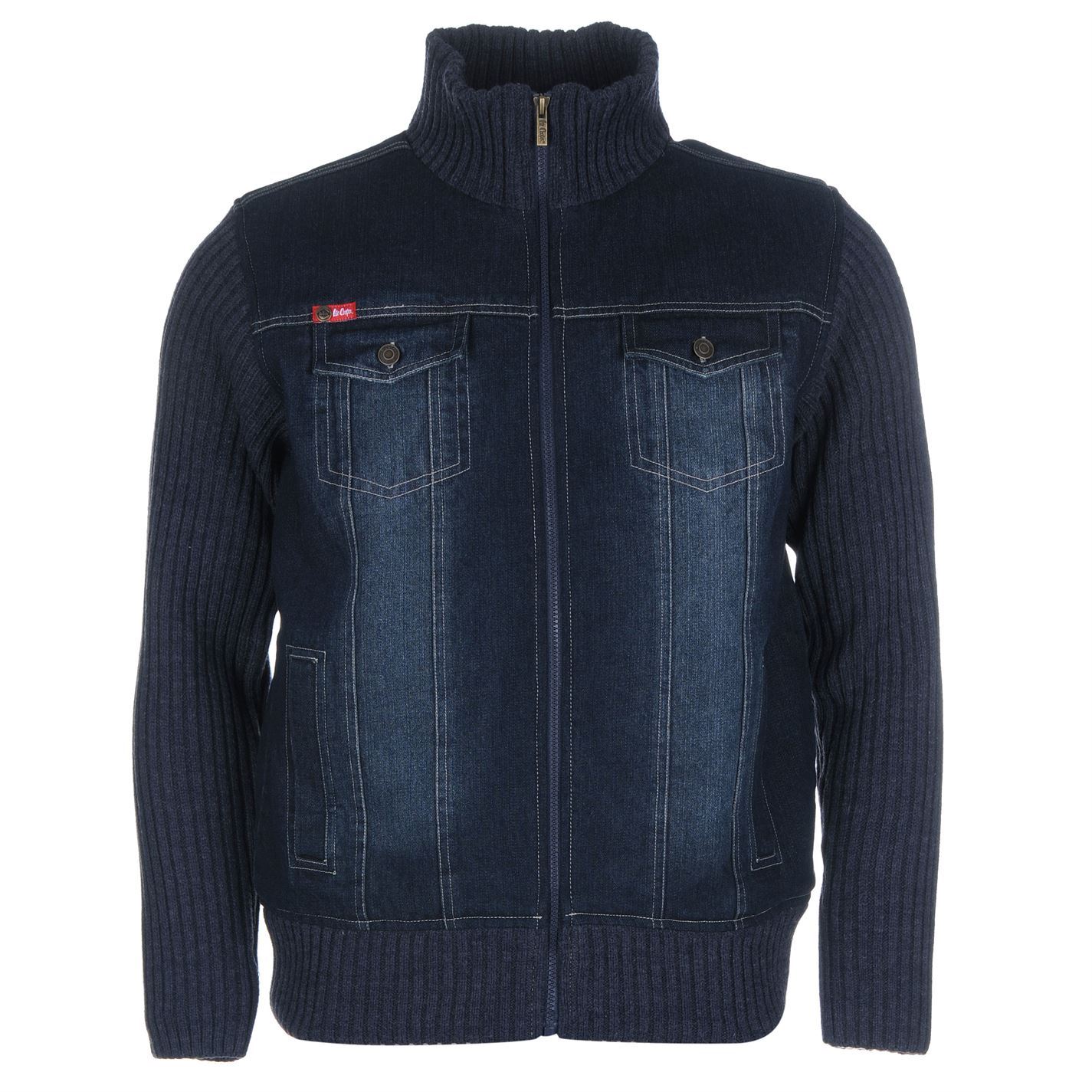 Lee Cooper Lined Knit Denim Jackets Outerwear Casual Mens Gents eBay