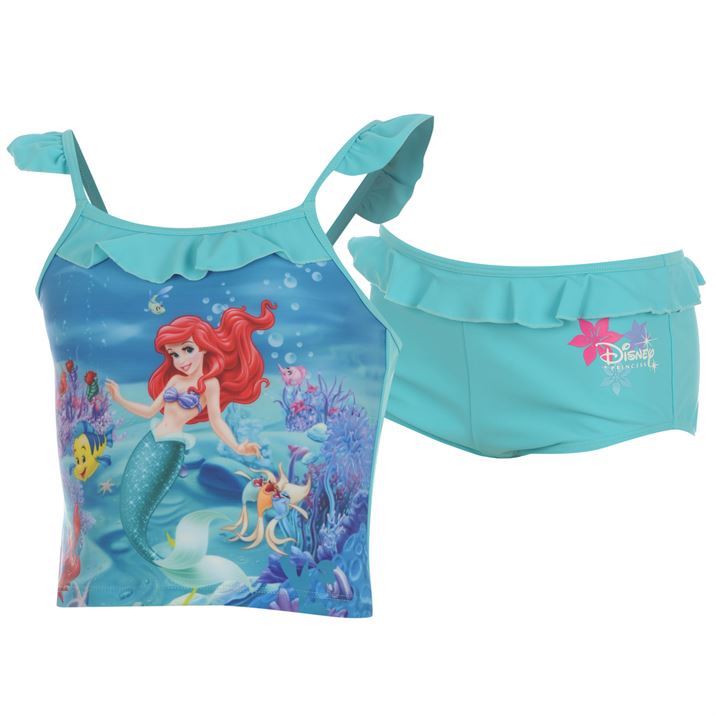 Disney Kids Girls 2 Piece Swim Beach Suit Swimsuit Swimwear Ariel