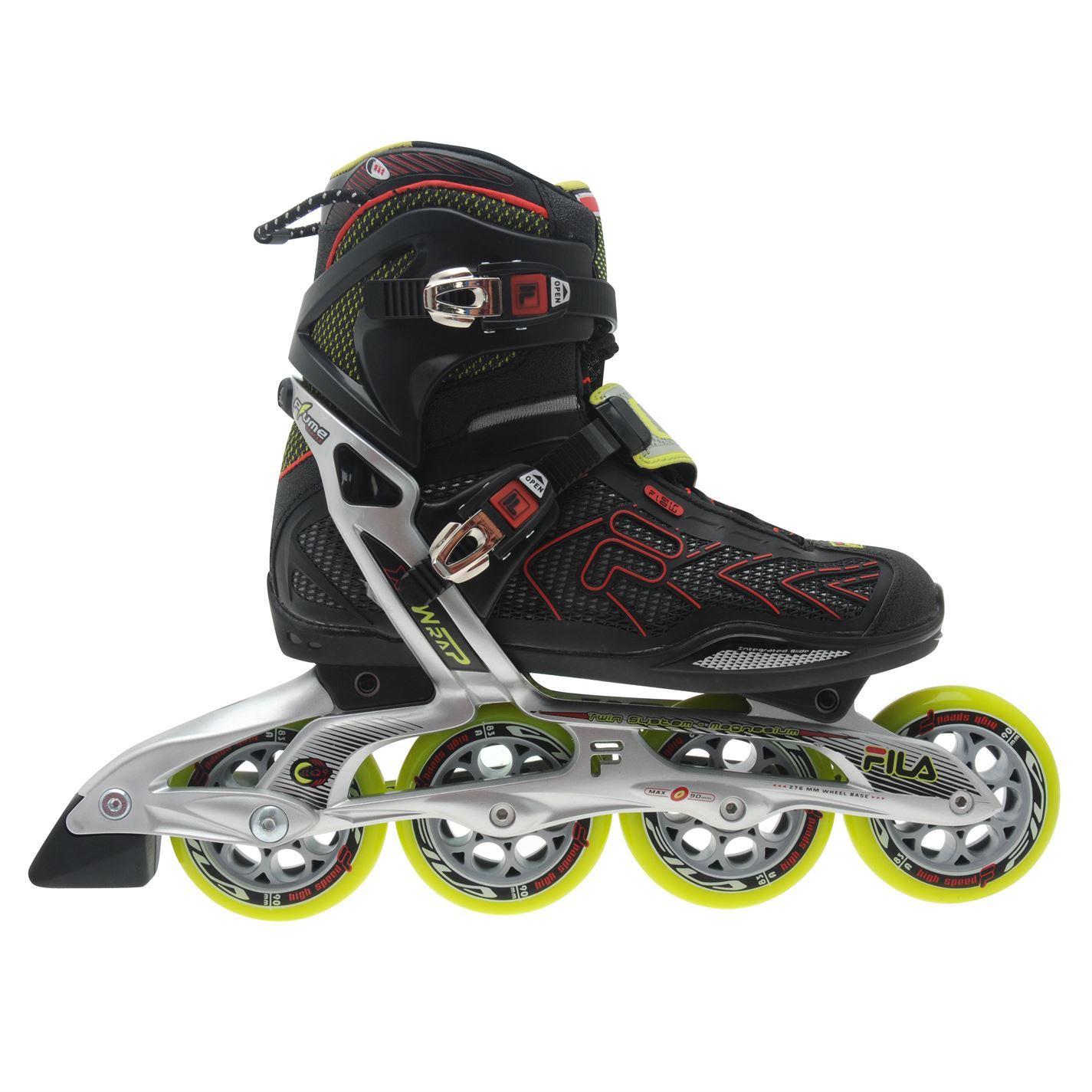 Fila Mens Plume X Wrap Inline Skates Full Lace Up Front Roller Blades