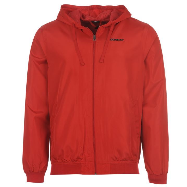 Donnay Mens Lightweight Rain Jacket Lined Hood Ribbed Hems Mesh Inner