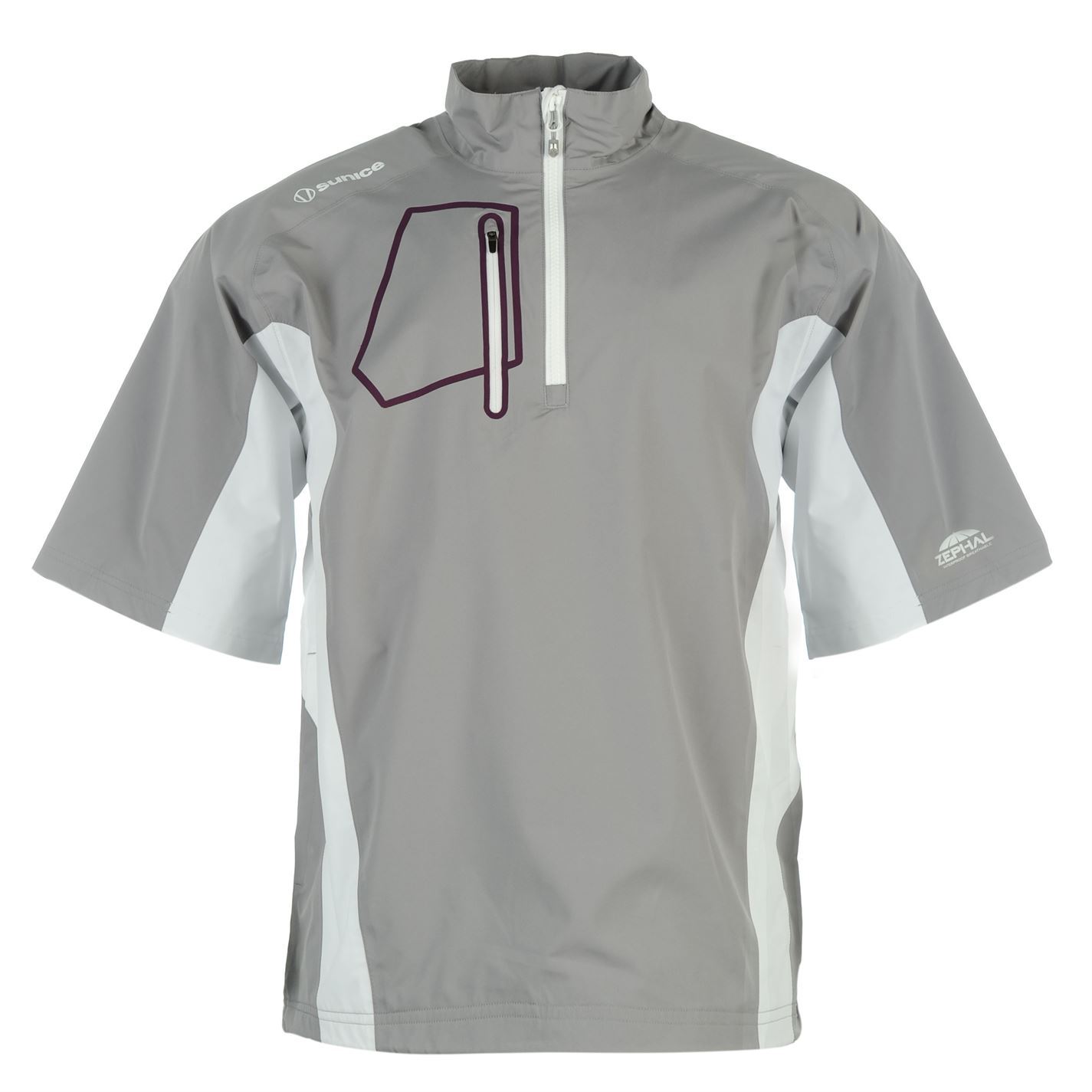 Sunice Mens Berlin Short Sleeve Golf Jacket Half Zip Coat Top Sports