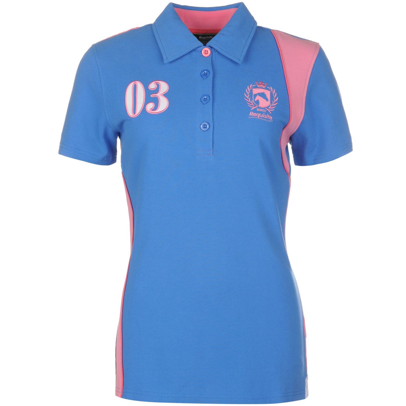 Requisite Womens Ladies Short Sleeve Horse Riding Polo T Shirt Tee Top