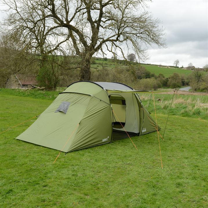 Gelert Quest 4 Tent Tunnel Design Large Porch Area Breathable Mesh