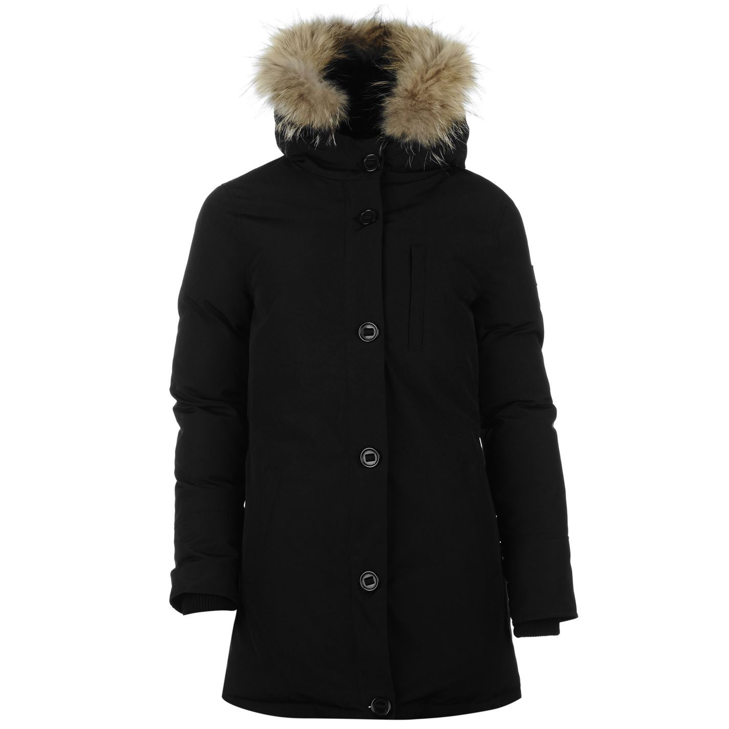 Firetrap Womens Las Luxury Bubble Jacket Outerwear Hooded This Premium Las Parka Jacket From Firetrap Is Constructed With A Heavy Duty Ykk Zipped Front And Storm Flap Complete Oversized Hood Featuring
