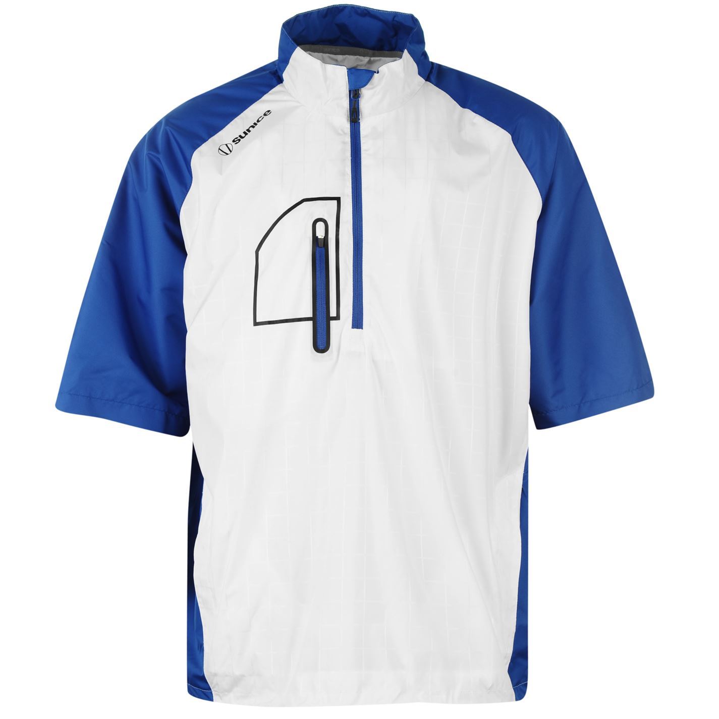 Sunice Mens Webs Windshirt Short Sleeve Mock Neck Golf Jacket Coat Top