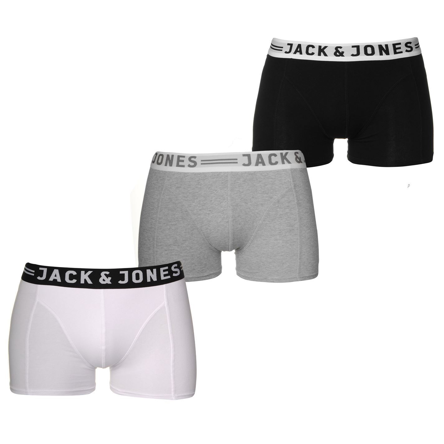 3x Jack and Jones Mens Sense Trunks Set Underwear Boxers Briefs