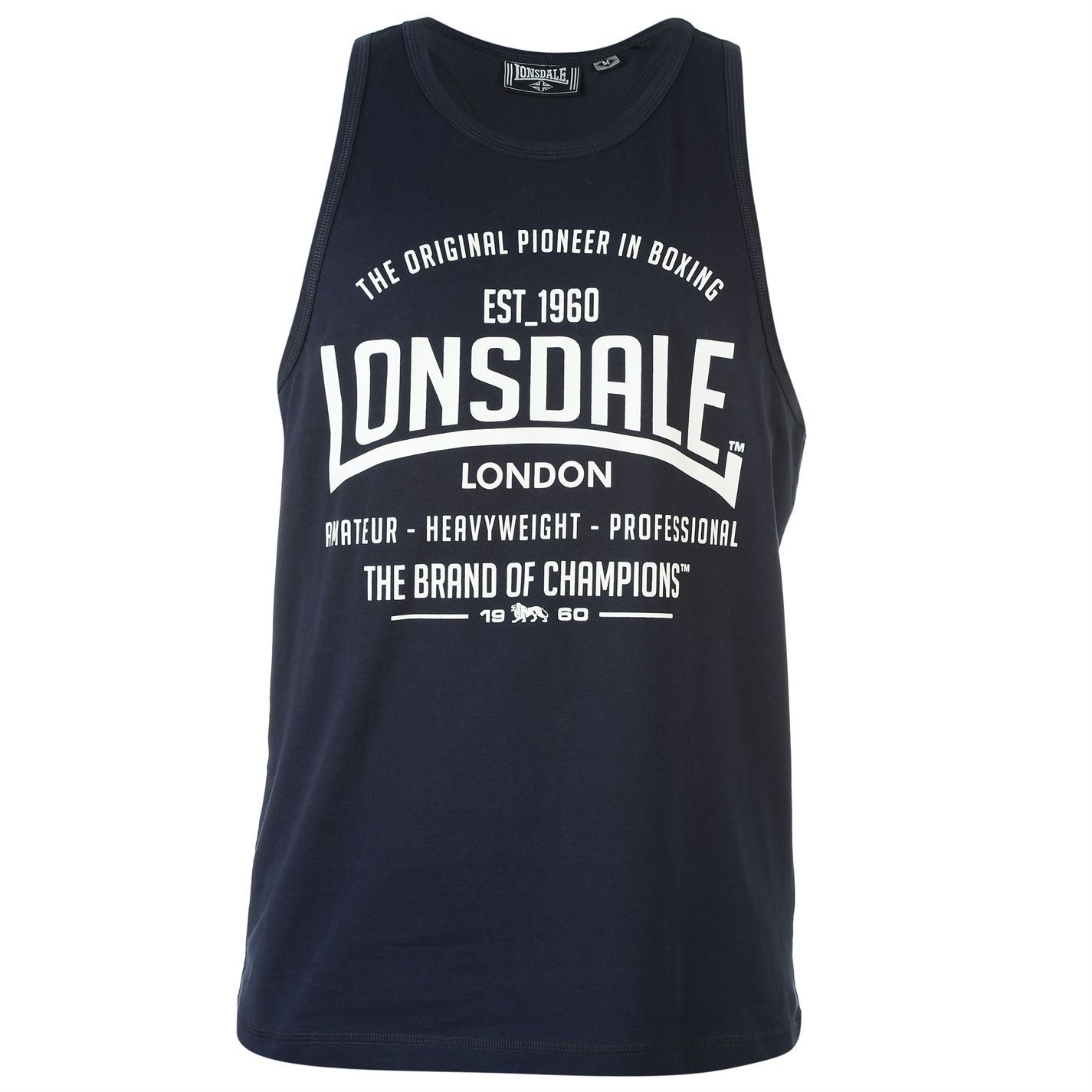 Lonsdale Mens Boxing Vests Top Sleeveless Tank Scooped Neck Sports