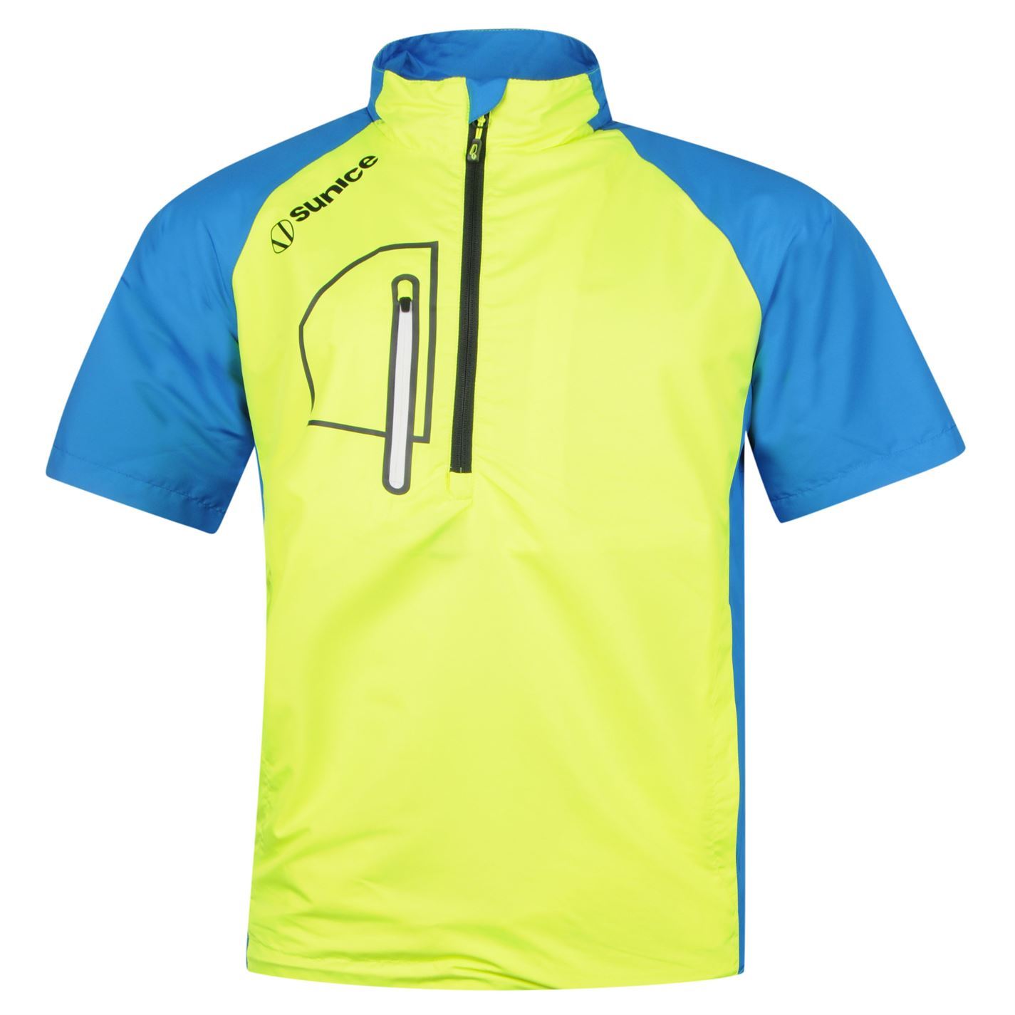 Sunice Mens Webs Windshirt Short Sleeve Mock Neck Golf Jacket Coat Top | eBay