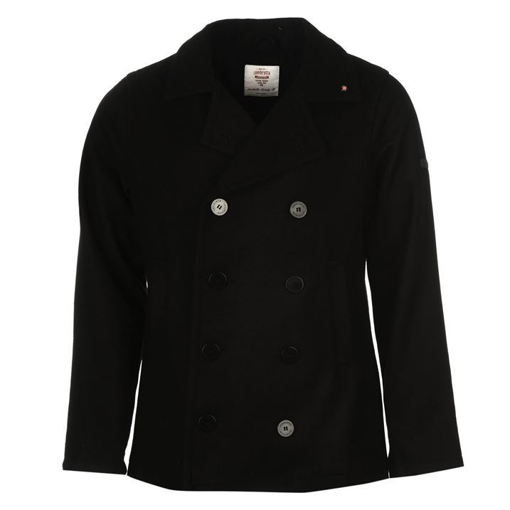 Lambretta Mens Peacock Jacket Long Sleeve Double Breasted