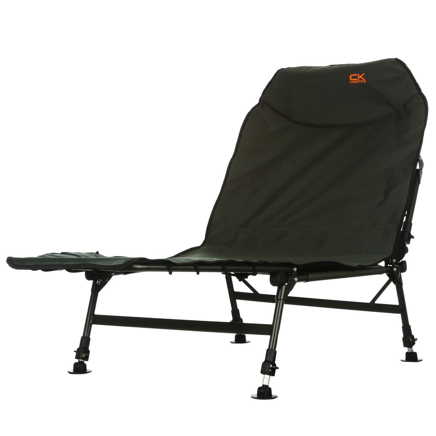 Carp Kin Flat Bed Fishing Chair Camping Recliner Armless