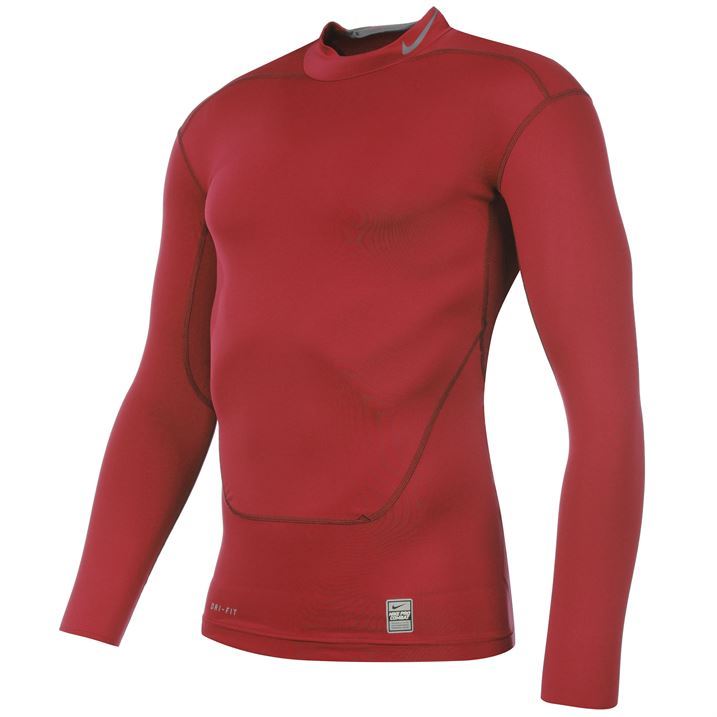 Nike Mens Pro Combat Core Mock Base Layer Top Long Sleeves Compression