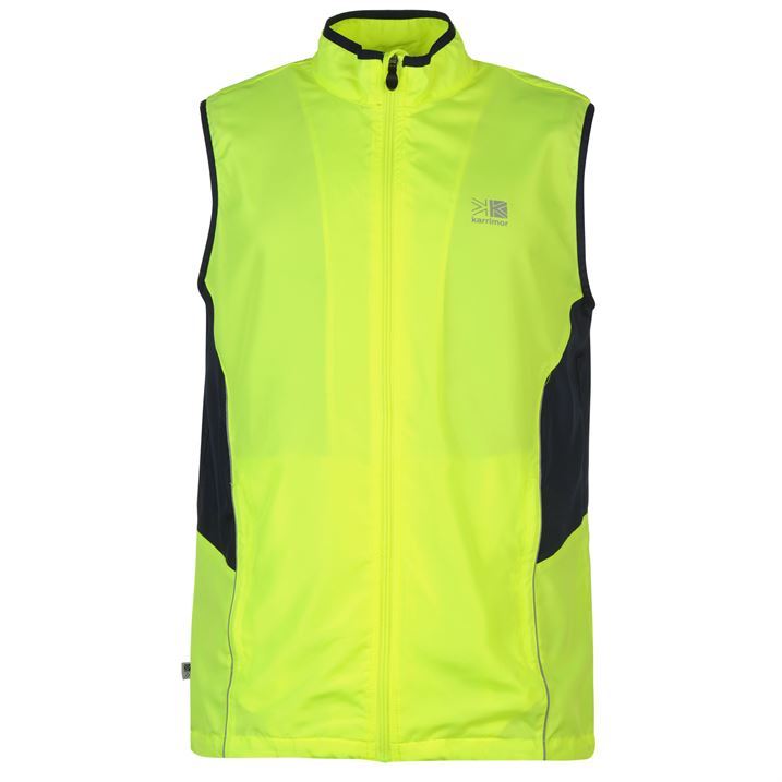 Karrimor Mens Visibility Gilet Lightweight Sleeveless High Neck Full