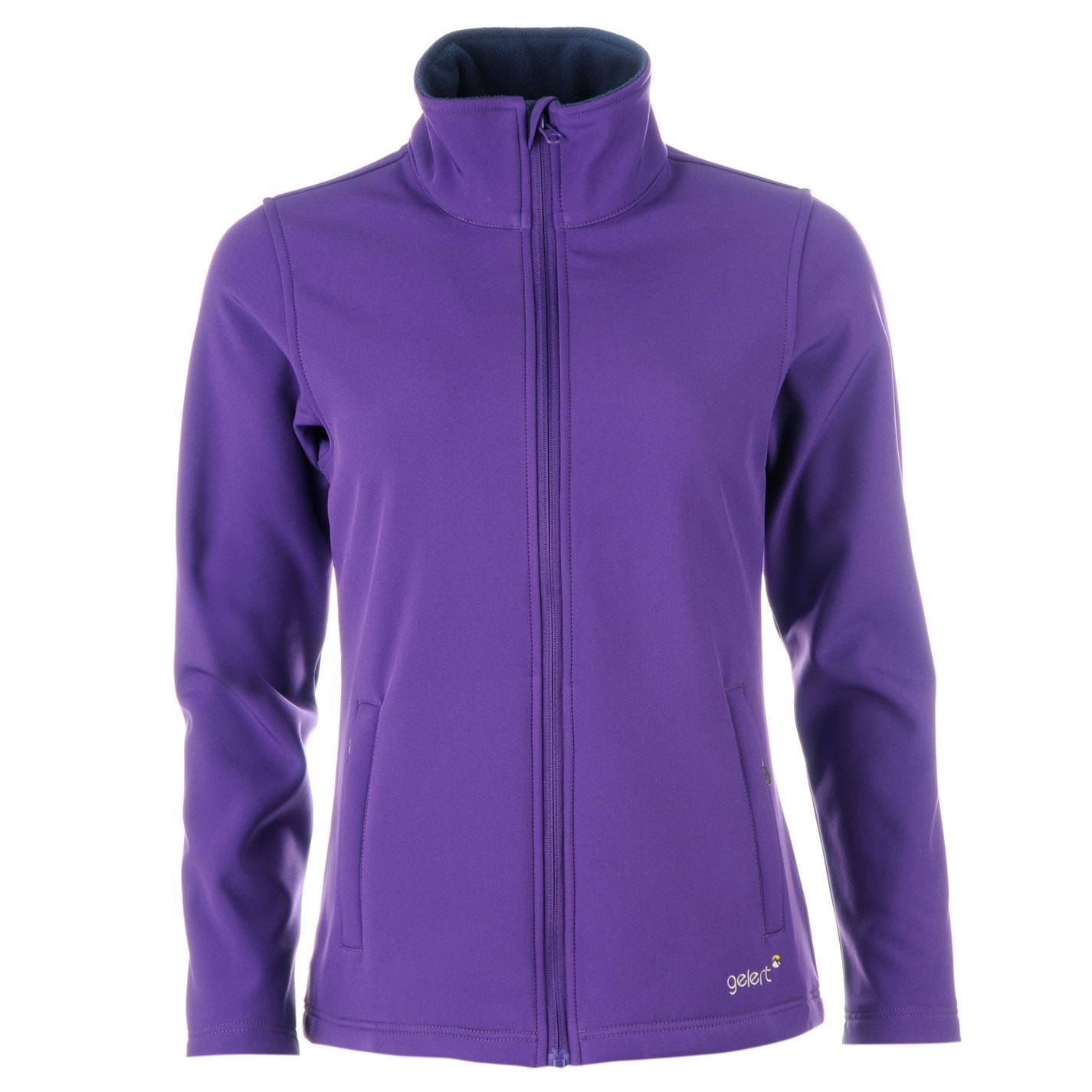 Gelert Womens Softshell Jacket Full Length Zip Pockets Inner Fleece