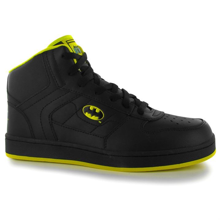 Batman Mens Gents Sport Trainers Shoes High Top Mid Cut Lace Up Padded Colar