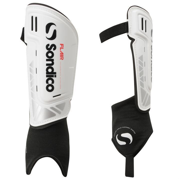 Sondico Unisex Flair Ankle Football Shin Guards Pads Durable Shell