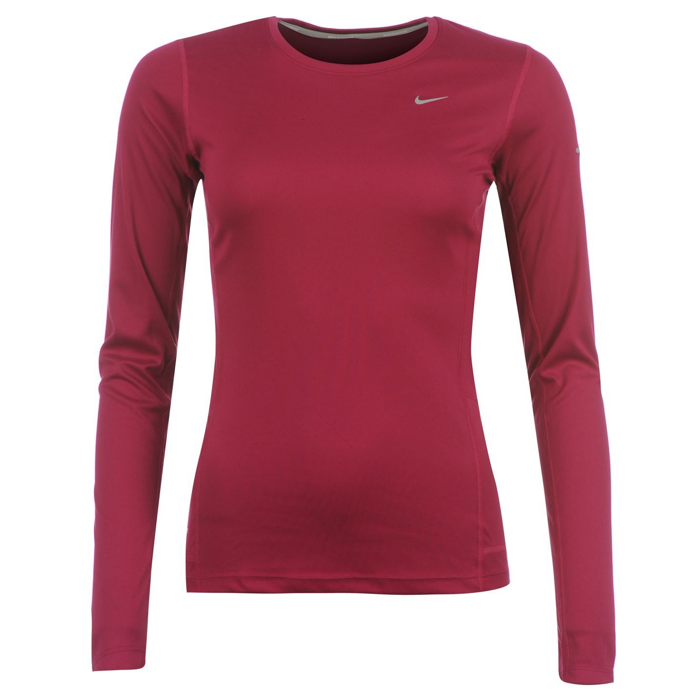 Nike Womens Miler T Shirt Ladies Long Sleeve Running Jogging Sports Tee Top | eBay