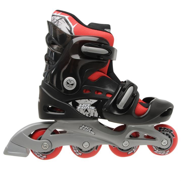 No Fear Kids Inline Skate Juniors Removable Sock Adjustable Footplate