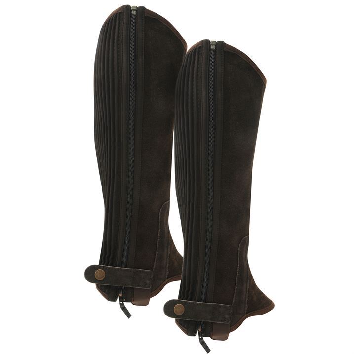 Tally Ho Womens Ladies True Suede Half Chaps Zipped Closure Accessories | eBay