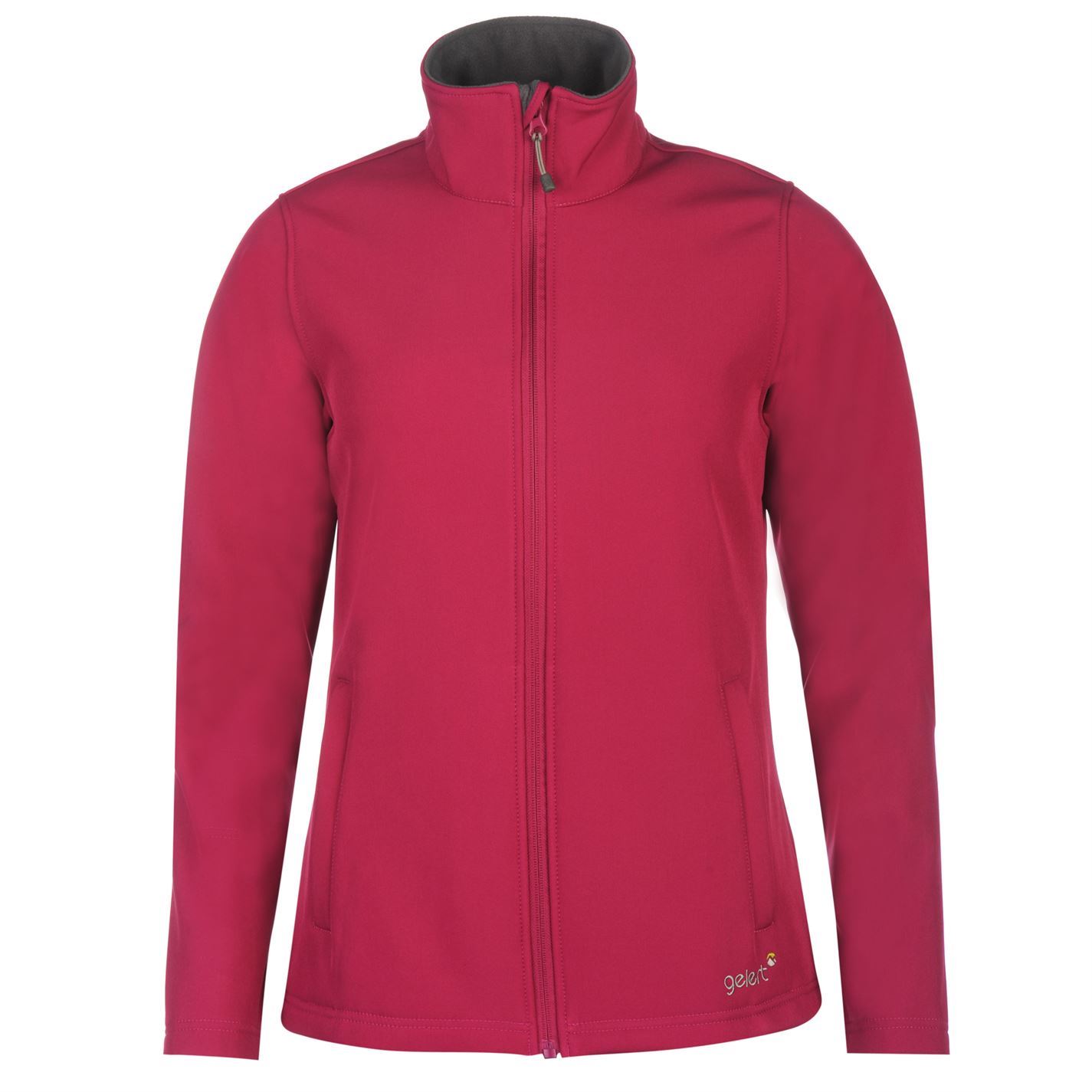 Gelert Womens Softshell Jacket Full Length Zip Pockets Inner Fleece