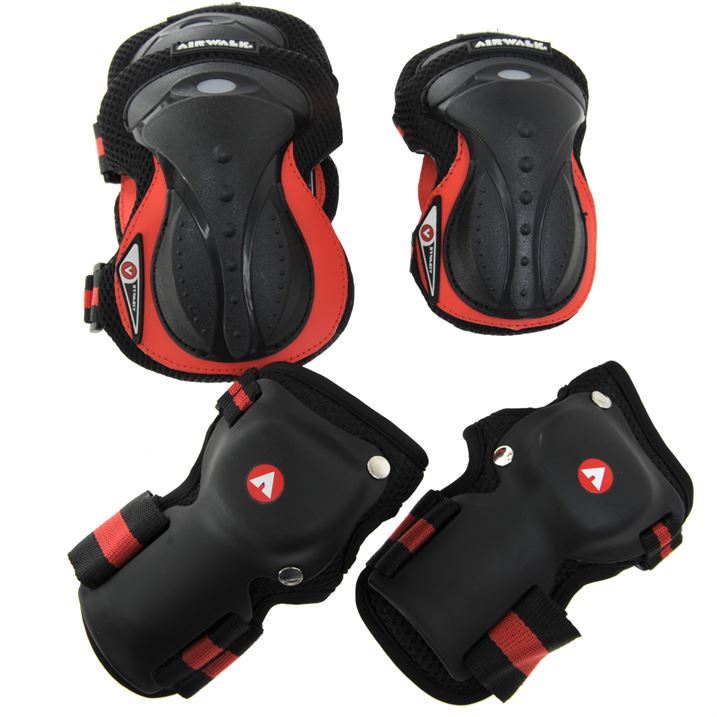No Fear Unisex 3 Pack Skateboarding Skating Knee Elbow Wrist Guards